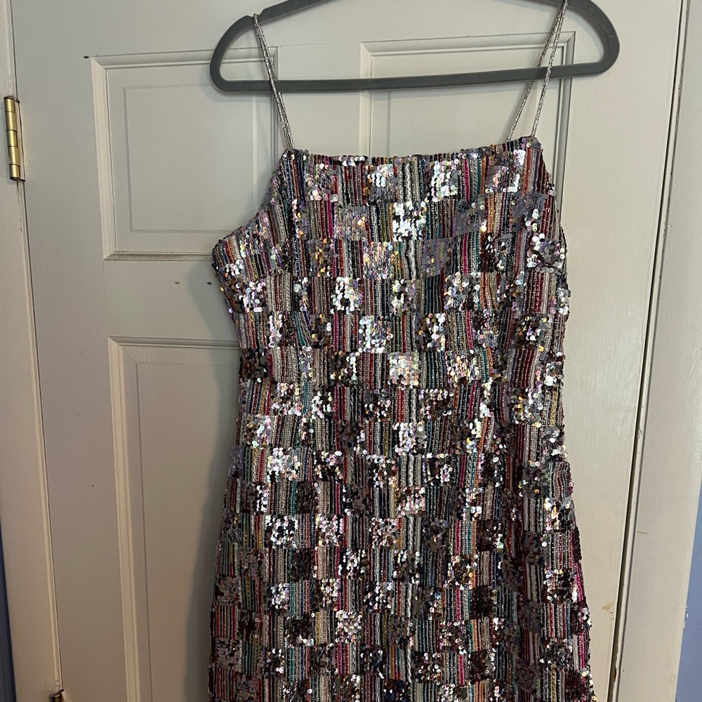 NWT Nasty Gal rainbow sequin dress